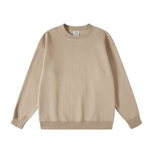 Sudadera de Cuello Redondo de Felpa para Hombre, Estilo Urbano, Hombros Caídos, 330 Gramos de Algodón, Talla Grande, Alta Calidad, Venta al por Mayor - Product Image 1