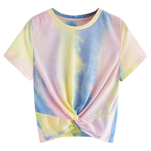 เสื้อครอปท็อปผู้หญิงสุดฮิต ผ้าฝ้ายพรีเมียม แขนสั้น สกรีนโลโก้ตามสั่ง แฟชั่นฤดูร้อน น้ำหนักเบา - Product Image 1