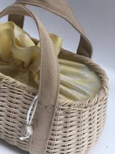 Bolsos de Mano de Ratán Natural, Ecológicos, Modernos, con Dos Asas, Decoración Floral Única - Product Image 5