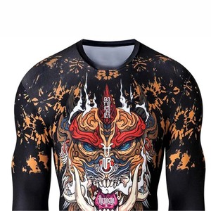 Rashguard de Jiu Jitsu MMA BJJ à manches longues, respirant, à séchage rapide, UPF50+, avec logo personnalisé, directement de l'usine - Product Image 4