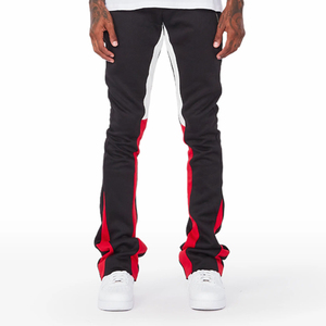 Wholesale Custom 100% Cotton 3D for Men <b>Joggers</b> 2024 Streetwear Loose <b>Stacked</b> Flare Fitted Trousers High Dark - Product Image 2