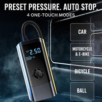 Cordless Tire Inflator Digital Display Air Pump 12V 100W Portable Tyre Compressor for Car SUV Truck Motorcycle Bicycle