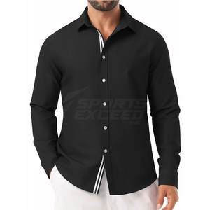 Venta al por mayor Camiseta para los hombres Casual moda algodón Jeans camisa ropa de calle logotipo personalizado Jeans camisa - Product Image 2