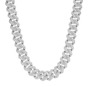 Collier cubain lourd de 20 mm, glacé, avec moissanite VVS, brillance VVS, bijoux hip-hop de luxe pour hommes - Product Image 2