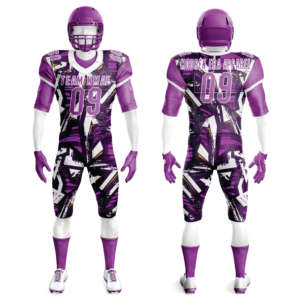 Conjunto de uniformes de equipo de fútbol americano juvenil Diseñador personalizado Sublimación Secado rápido Manga corta Transpirable-Precio - Product Image 6
