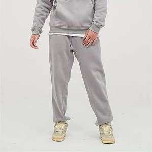 กางเกงวอร์มผู้ชายคุณภาพสูง พิมพ์ลายตามสั่ง สีนู้ด ทรงขาตรง แฟชั่น สไตล์ผ้าฟลีซ ผ้าฝ้าย 100% - Product Image 5