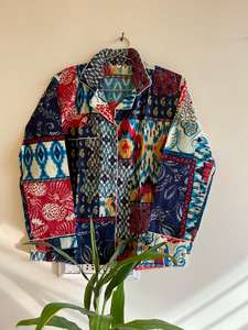 Pijama indio de lujo con estampado de retazos, conjunto de dormir estampado a mano, ropa de dormir transpirable, mangas Sexy, ropa de descanso navideña - Product Image 2