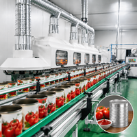 Boîtes de conserve vides de qualité alimentaire en 3 pièces, 401*411, 800g, vente en gros, avec couvercles faciles à ouvrir pour la pâte de tomate, les sardines, le poisson