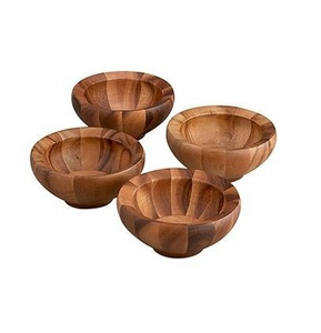 Bol de nourriture rond en bois de meilleure qualité idéal pour la maison et la cuisine Vaisselle Design élégant pour les repas et les plats de service - Product Image 3