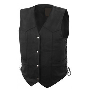 Gilet en cuir sans manches pour hommes Vêtements de mode Conception personnalisée 2025 Gilets en cuir Prix raisonnable Gilet en cuir - Product Image 2