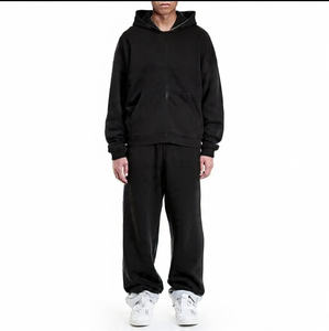 Venta al por mayor Vintage Acid Wash Flare Sudadera & Jogger Set | Chándal Streetwear de algodón para hombres/mujeres - Product Image 6