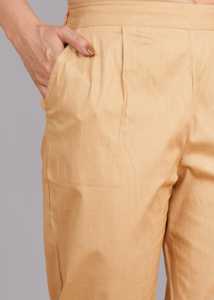 Wholesale Stretchable Womens Beige Lycra <b>Trouser</b> <b>Pants</b> Regular Fit Designed For Comfortable Casual Office Travel Daily Wear Use - Product Image 3