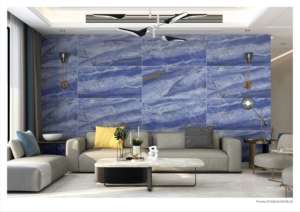 Azulejos de Porcelana AQUALISH BLUE MODERN SOLID HIGH GLOSS de 600X1200 para HOTEL y VILLA - Product Image 2