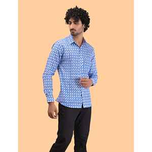 Chemise décontractée pour homme 100% coton imprimée à manches longues, motif floral paisley, tissu Oxford ou popeline, pour le travail, offre ODM - Product Image 5