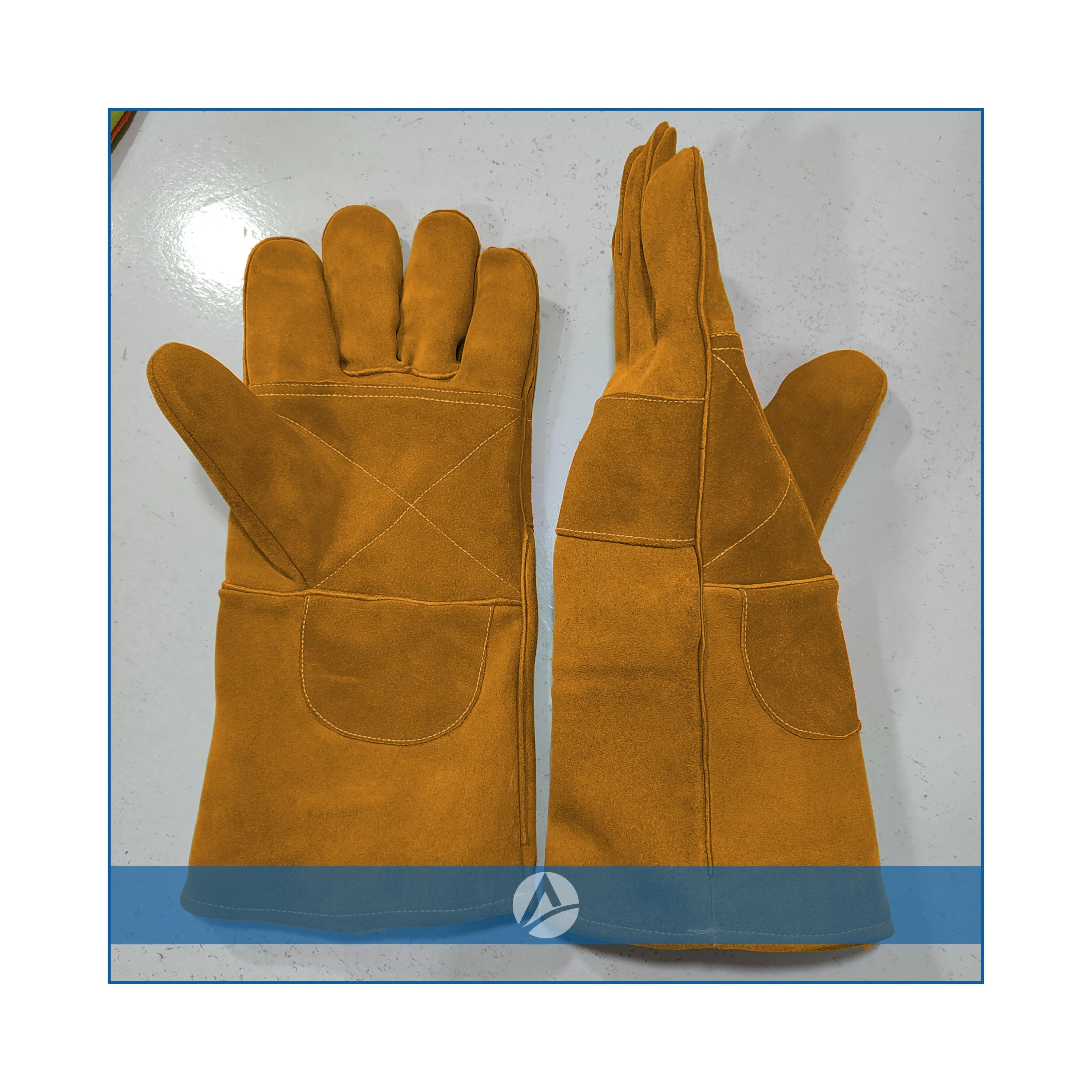 Non Slip Industrial Welding gloves For Welding Electrical Gloves Made of Real Leather Long Wrist Protection Welding gloves