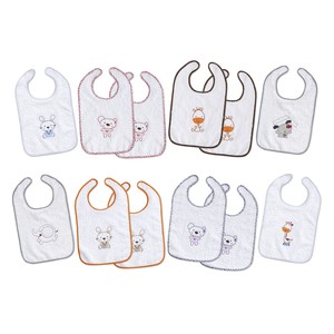 2 bavoirs bleus pour bébé avec cintre, fermeture Velcro en coton, pour les 0-12 mois, lot de 2 - Product Image 1