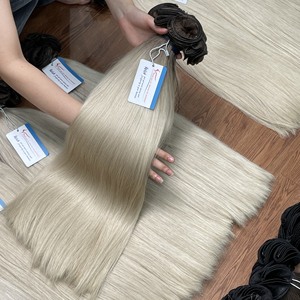 Extensions de cheveux vierges Remy 100% humains Thanh, tissage en mèches, couleur naturelle 1B, tissage à la main, 100g, vietnamien, vente en gros - Product Image 2