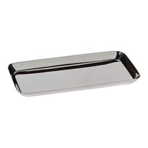 <b>Rectangular</b> stainless steel serving <b>tray</b> with polished <b>mirror</b> finish for modern home and hotel food presentation settings - Product Image 6