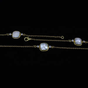 <b>Gold</b> Plated Mother of <b>Pearl</b> <b>Necklace</b> - Product Image 3