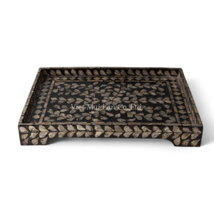Bandeja de Servir Hecha a Mano con Madreperla, Decoración con Incrustaciones de Conchas, Ecológica, Natural, para Uso Doméstico, Vietnam - Product Image 1