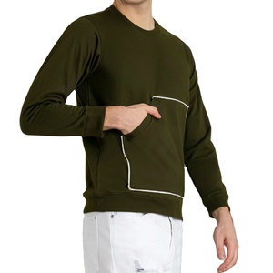 Sudaderas Personalizadas con Logotipo 2025, Material Térmico, 100% Algodón, Color Verde, Estilo de Ropa para Hombre - Product Image 1