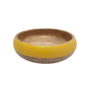 ชามผลไม้ทรงกลมทำจากไม้ธรรมชาติสำหรับห้องครัวและบนโต๊ะชามเสิร์ฟอาหารและขนมทำด้วยมือ - Product Image 4