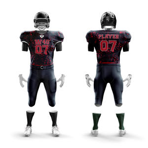 Custom 12 Panel American Football Uniforms Plus Size Sets Breathable Short Sleeve Low Price Quick Delivery <b>No</b> Duty Applied - Product Image 3