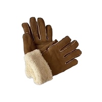 Gant en cuir de mouton et fourrure de renard pour femme, chaud et tendance, disponible en noir, marron, rose et blanc, avec support d'échantillons en gros et personnalisation