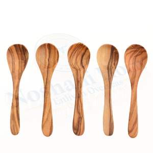 Des cuillères en bois de qualité supérieure fabriquées à la main, parfaites pour cuisiner et servir des aliments, conçues pour durer longtemps et être sûres - Product Image 4