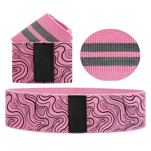 Großhandel Home Heavy-Duty Muscle Traini Marmor Sublimation druck Hip Resistance Bands Loop Stoff Hip Circle Booty Bands