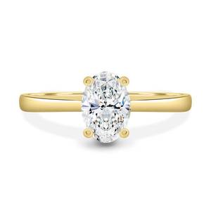 Anillo de Compromiso con Diamante Ovalado de 1 Quilate Cultivado en Laboratorio, Certificado por IGI, Color EF, Claridad VS - Product Image 5