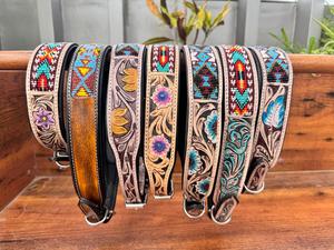 ปลอกคอสุนัขหนังวัวแบบนุ่มใช้มือแกะ - Product Image 4