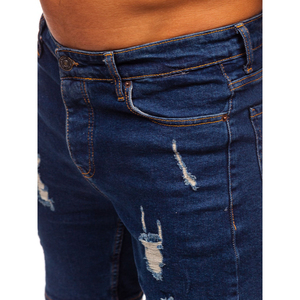 Pantalones cortos lavados de mezclilla con bordado personalizado 2025 de calidad superior, pantalones cortos de mezclilla holgados para hombres, pantalones cortos de mezclilla para hombres OEM - Product Image 2