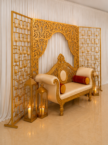 Panel de Velas Decorativo de Moda para Escenario de Recepción, Elegante Configuración de Pared de Velas, Compre un Panel de Pared de Velas Dorado Hecho a Medida para Escenario - Product Image 3