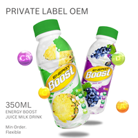 Fraise Nutriboost sain-Bouteille de boisson gazeuse de 350ml exotique X 24/paquets-Marque privée/Boisson énergisante en gros-Échantillon gratuit