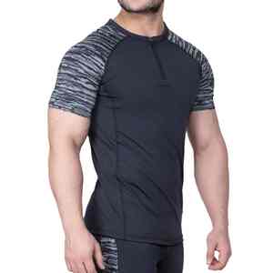 Camiseta Deportiva de Compresión de Manga Corta para Hombre, de Alta Calidad, Impresa, Elástica, Transpirable, de Poliéster, para Gimnasio - Product Image 6