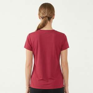 T-shirts personnalisés pour femmes, col en V, à carreaux, été, fabricant OEM ODM, fournisseur en gros, vêtements avec logo personnalisé, 100% coton respirant - Product Image 4