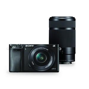 A6000 Mirrorless Digital <b>Camera</b> with 16-50mm and 55-210mm Power Zoom Lenses <b>for</b> Photography Enthusiasts - Product Image 1