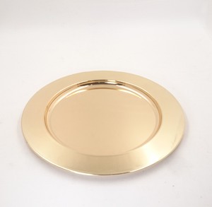Assiette de charge en métal décorative élégante Table à manger Assiettes de serveur décoratives Vaisselle de cuisine à domicile Vente directe - Product Image 1