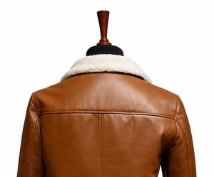 Chaqueta Bomber de Cuero con Forro de Piel de Oveja para Hombre, Modelo 2026, Relleno de Algodón, Diseño Nuevo y Moderno, Todas las Tallas - Product Image 2