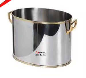 2025 último aspecto, enfriador de vino de metal con acabado plateado, Cubo de bebidas de hielo para restaurante y bar de hotel - Product Image 2
