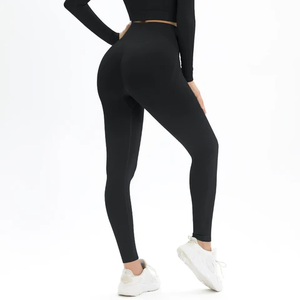 Dropshipping High Quality Solid Fitness Sports Pants <b>Workout</b> Seamless Women Yoga <b>Leggings</b> <b>with</b> <b>Pocket</b> High Waist - Product Image 4