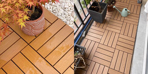 Viet Wood 300x300mm Contemporary Waterproof Anti-Slip Eco-Friendly <b>Interlocking</b> Vietnam Acacia Outdoor Decking <b>Tiles</b> Matt Finish - Product Image 6