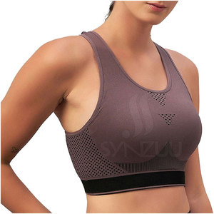 Soutien-gorge de sport sans couture à soutien élevé pour femme facile à porter avec fonction respirante disponible en stock - Product Image 2