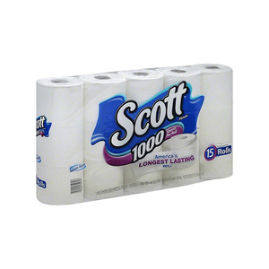 Papier toilette Scott 1 000, haute qualité, 20 rouleaux, 1 000 feuilles par rouleau, 3 plis, fabriqué à partir de pâte de bambou pour une utilisation en salle de bain - Product Image 3