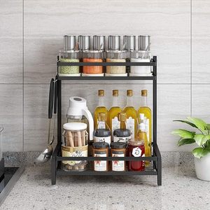 Durable Glass & Metal <b>Spice</b> <b>Rack</b> for Efficient Storage Chic Glass and Metal <b>Spice</b> <b>Rack</b> with Easy Access Design - Product Image 4