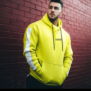 Sweat à capuche élégant surdimensionné 100% coton pour hommes fermeture éclair intégrale avec logo brodé technique de lavage polaire pour l'hiver - Product Image 4