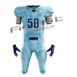 Camisetas de fútbol americano juvenil unisex, ropa deportiva profesional, UNIFORMES DE EQUIPO transpirables de poliéster con estampado personalizado, pantalones cortos de talla grande - Product Image 3