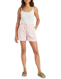 Short boxer décontracté en coton rose avec poches frontales et poche plaquée arrière, tissu respirant et écologique, taille élastique - Product Image 3