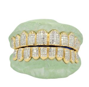 8 Top 8 Bottom Fully Iced Moissanite Diamond Hip Hop Grillz 925 Sterling <b>Silver</b> Custom Tooth Grillz Fine High Quality Product - Product Image 2